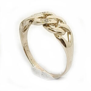 kædering med diamanter