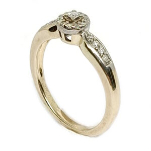 Guld Rosetring med accent 21 diamanter