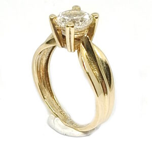 (1 stk.) CO₂ fri ②.Hand+: Solitaire ring i 18 karat guld
