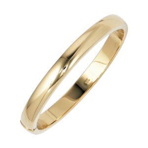 Smuk enkel armring 8mm bred i forgyldt sølv. Smykket er CO₂ frit.