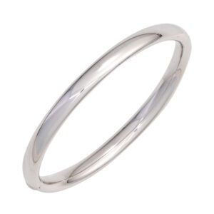 Smuk enkel armring 7,1mm bred i rhodineret sølv. Smykket er CO₂ frit.