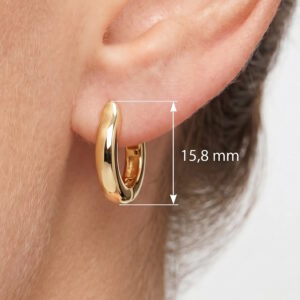 Smukt designede hoops i forgyldt s&oslash;lv Rask Jewelry Denmark