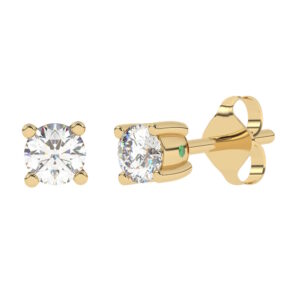 CO₂ fri: Solitaire Øreringe med 0.10 ct. LG Diamanter i guld