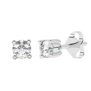 CO₂ fri: Solitaire Øreringe med 0.10 ct. LG Diamanter i hvidguld