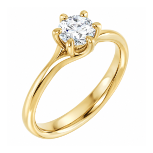 Diamantring solitaire i guld med 0.52ct. TW-VS LG Diamant