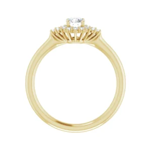 Super smuk forlovelsesring 0.37ct. i guld med 0.25ct. LG brillant centersten + 18 stk. små LG Diamanter