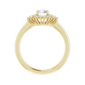 Super smuk forlovelsesring 0.66ct. i guld med 0.53ct. LG brillant centersten + 20 stk. små LG Diamanter