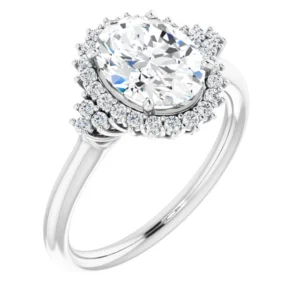 R-122650-O9x7 Super smuk oval statement ring i sølv med ovel center 9x7mm