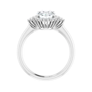 R-122650-O9x7 Super smuk oval statement ring i sølv med ovel center 9x7mm