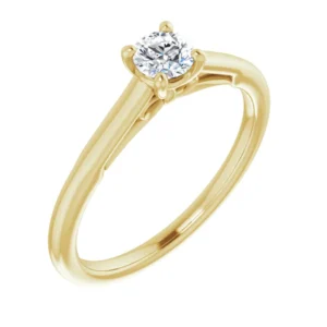 0.25ct. Solitaire sløjfe ring i guld med TW/VS LG Diamant