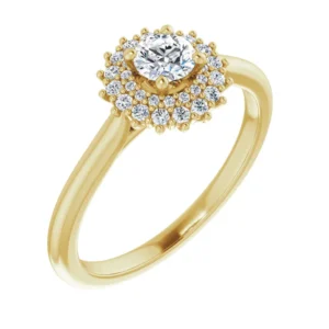 0.39ct. Dobbelt Rosetring i guld med TW/VS LG Diamanter