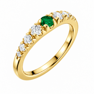 R-127503.113-Grace-Alliancering-i-guld-med-LG-Smaragd-centersten-og-LG-Diamanter-TW-VS-i-forloeb-35-15mm-F1 Ai forbedret