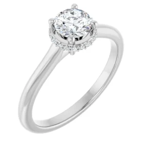 CO₂ fri Solitaire Ring med LG Diamanter i Hvidguld 0.55 ct. (Bestillingsvare)