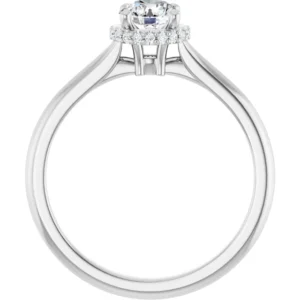 CO₂ fri Solitaire Ring med LG Diamanter i Hvidguld 0.55 ct.