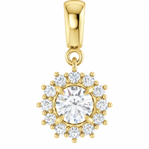 V-89149-Rund-5,2mm Diamantvedhæng Rund Front F1