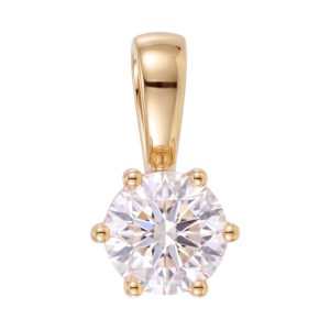 Solitaire vedhæng i guld med LG Diamant