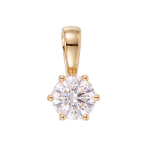 Solitaire vedhæng i guld med 0.5ct. LG Diamant