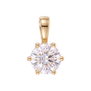 Solitaire vedhæng i guld med 1.0ct. LG Diamant
