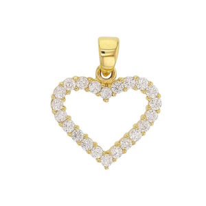 Hjertevedhæng i guld